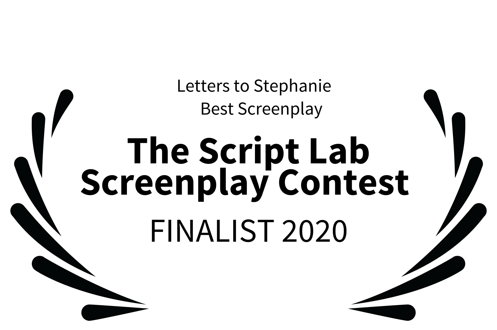 A green background with black letters and the words " the script lab screenplay contest finalist 2 0 2 0 ".