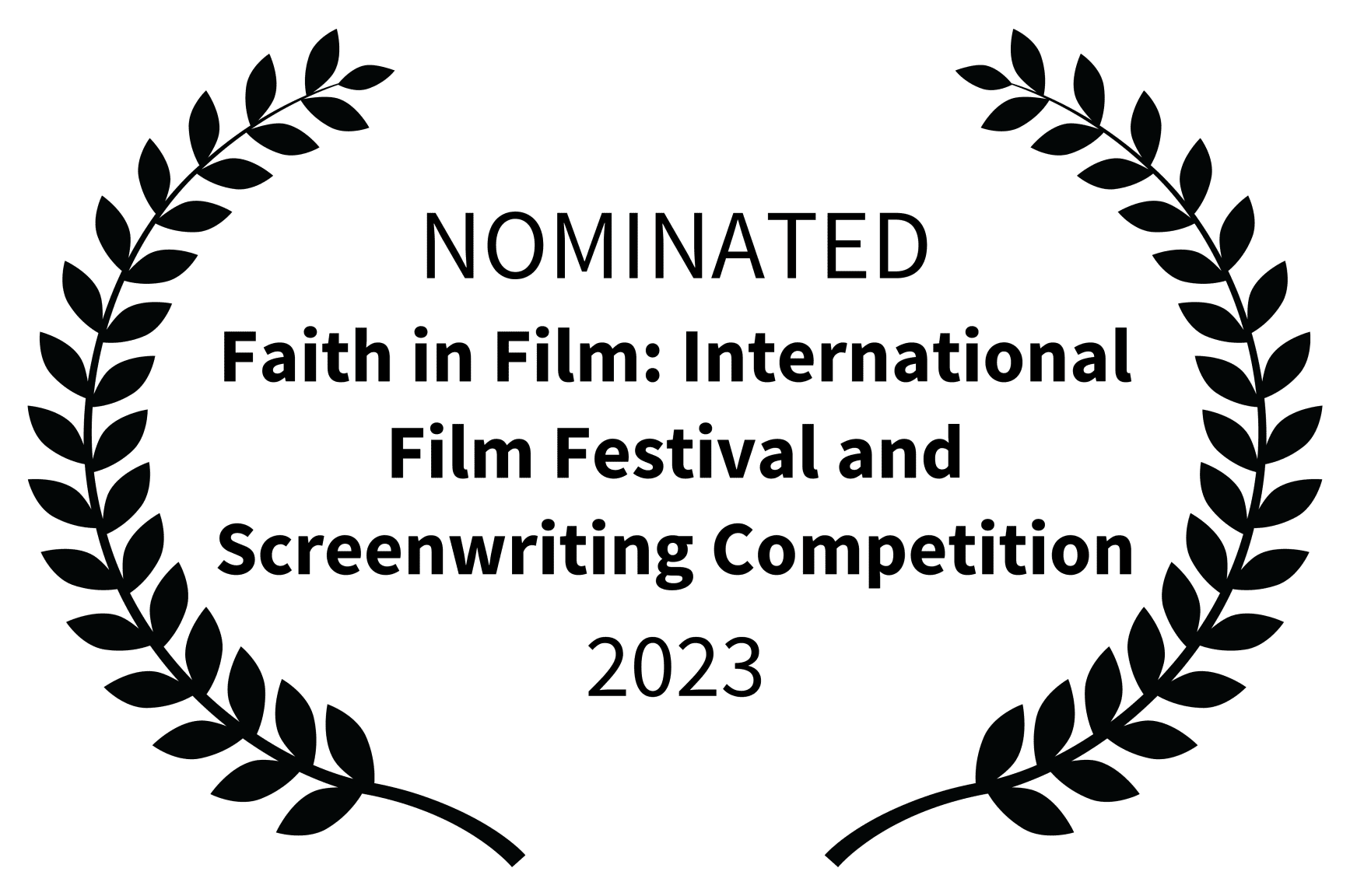 A green banner with some leaves and the words nominated.