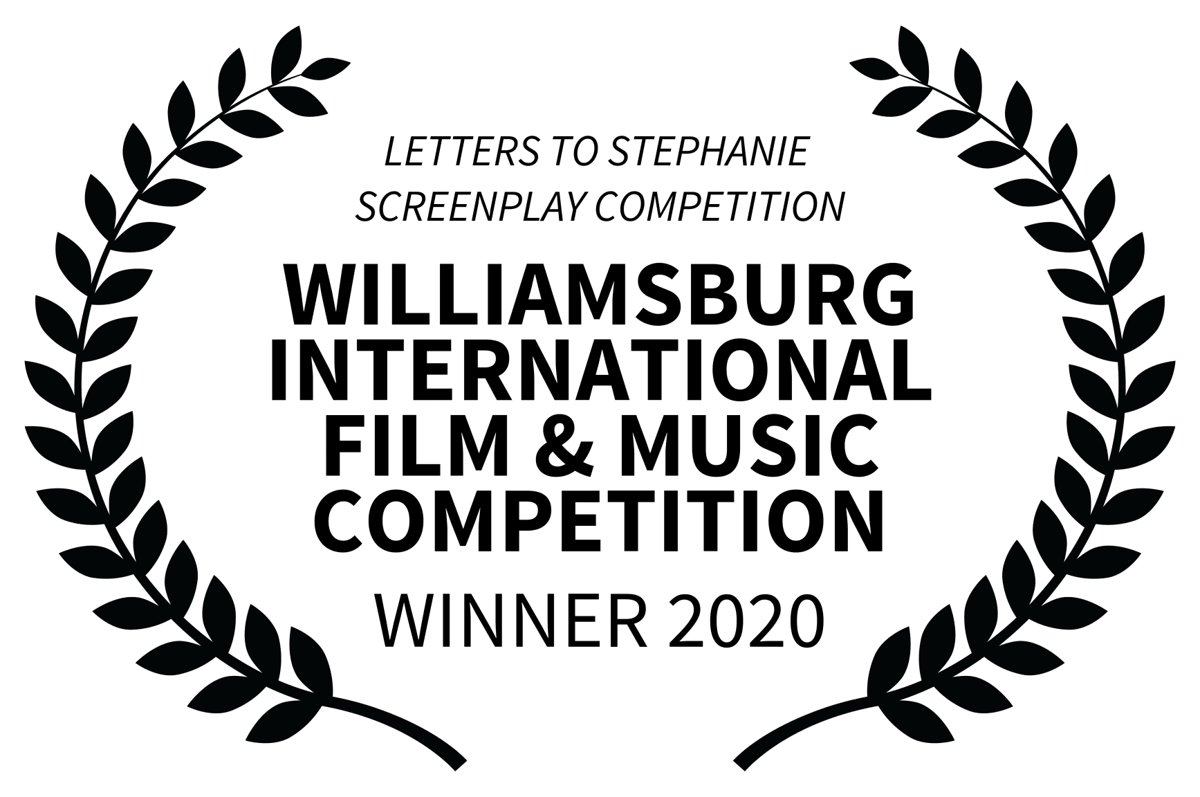 A green background with black lettering and leaves.